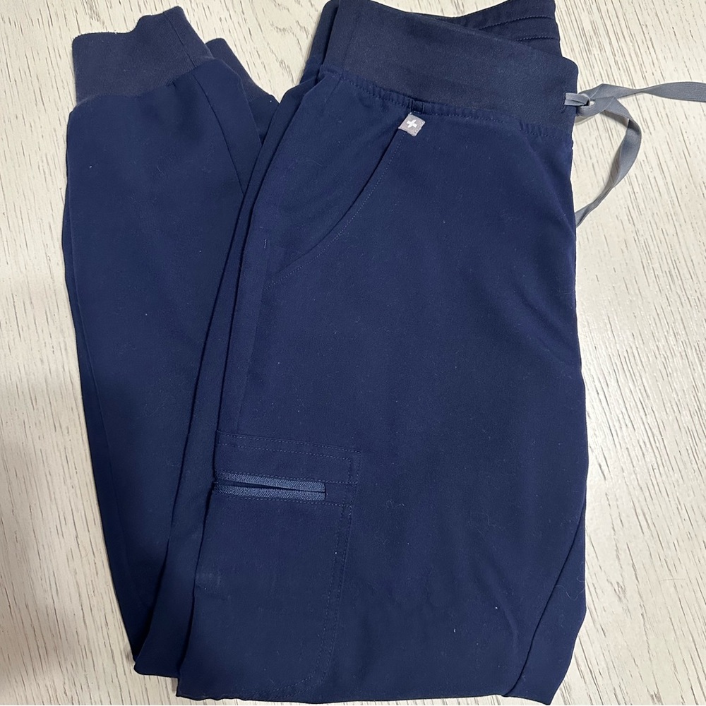 Figs Women's Navy Blue Drawstring Jogger Scrub Pants